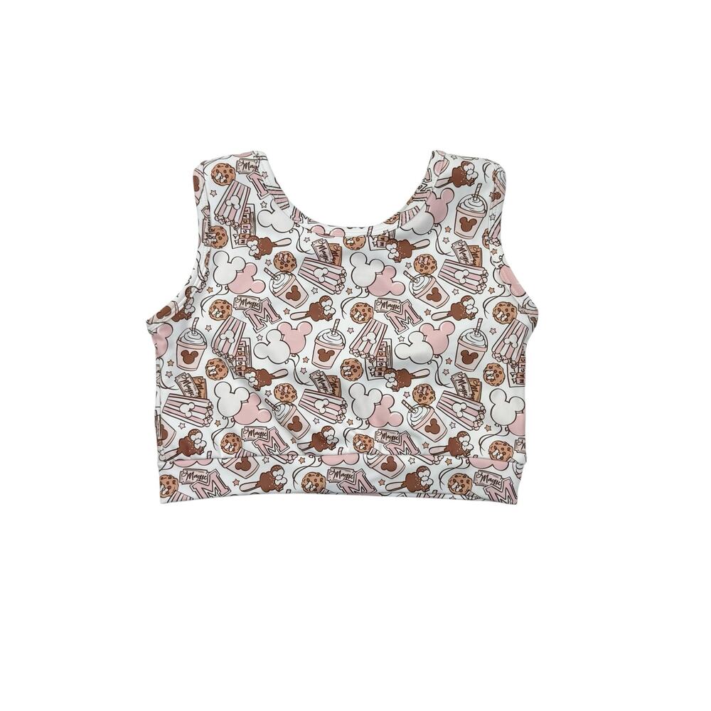 The Magic Box Disney Snacks Girls Crop Tank, Size 7/8